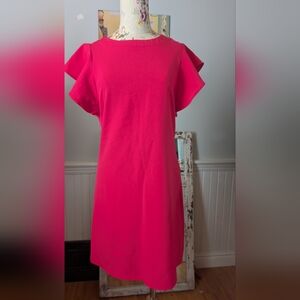 Trendyol elegant Pink Flutter Sleeve‎ Dress